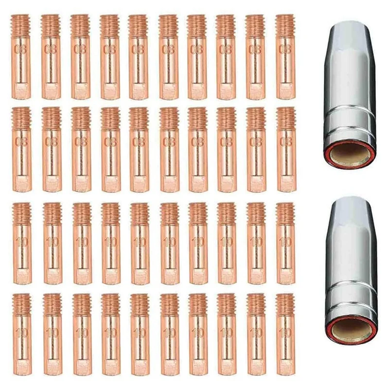 42 PCS MIG Welding MB15 15AK Contact Tip 0.8/1.0Mm Welding Torch Consumables Welding Tools Accessory 0.6 Gas Nozzle
42 PCS MIG Welding MB15 15AK Contact Tip 0.8/1.0Mm Welding Torch Consumables Welding Tools Accessory 0.6 Gas Nozzle
