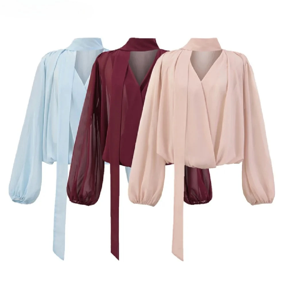 3 цвета, 2025 г., стильный шарф с крестом и v-образным вырезом, шифоновая рубашка с длинными рукавами-фонариками, женские пуловеры с эластичным подолом, блузка, топы
3 цвета, 2025 г., стильный шарф с крестом и v-образным вырезом, шифоновая рубашка с длинными рукавами-фонариками, женские пуловеры с эластичным подолом, блузка, топы