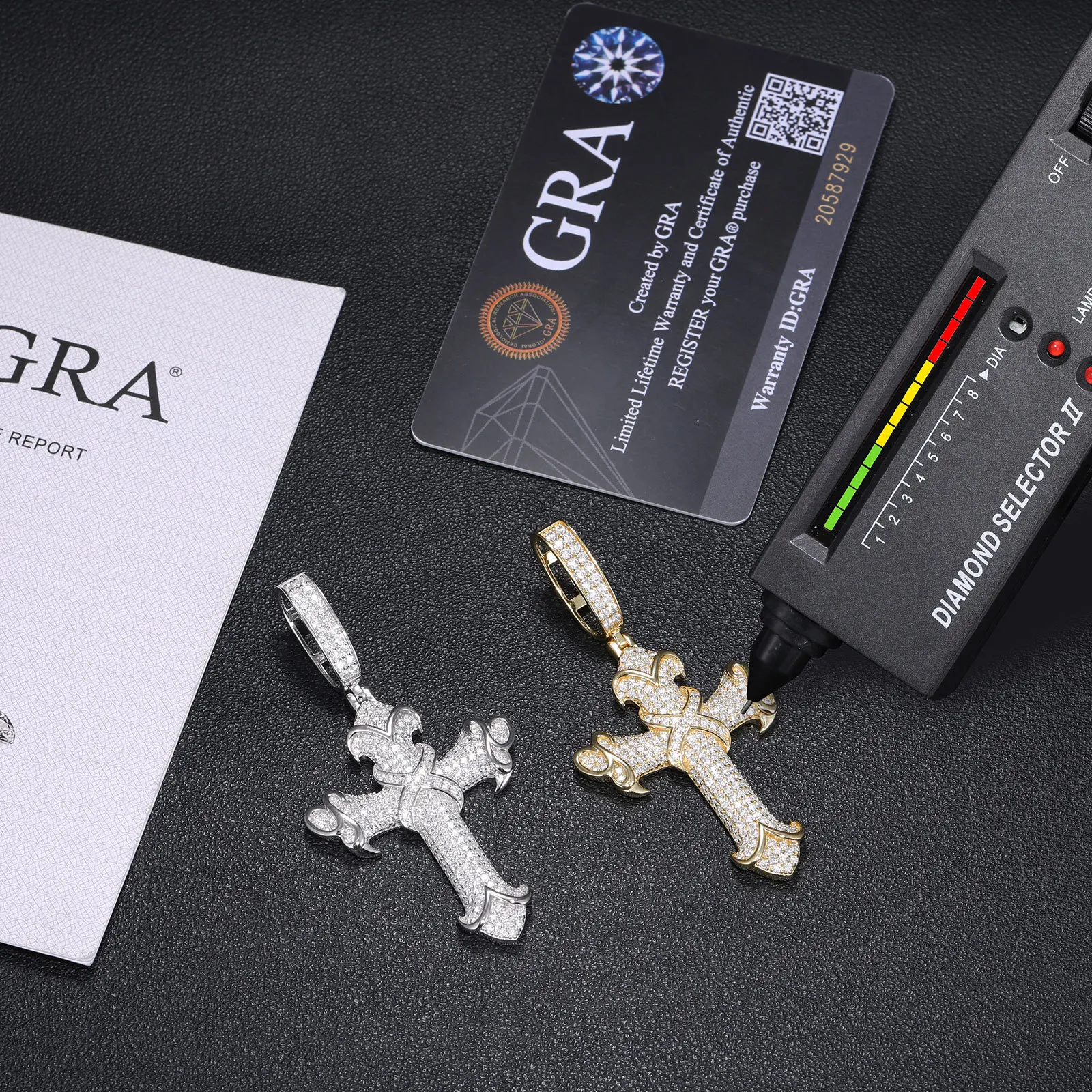 New S925 Silver Moissanite Hip Hop Classic Thorn Big Buckle Head Cross Pendant Trendy Accessories
New S925 Silver Moissanite Hip Hop Classic Thorn Big Buckle Head Cross Pendant Trendy Accessories