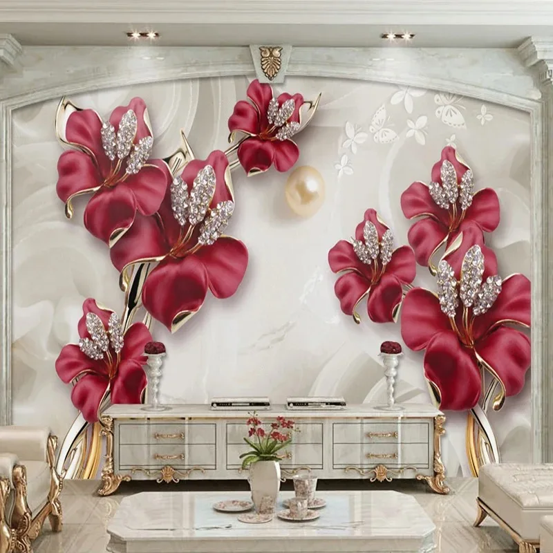 Custom Mural Wallpaper 3D Stereo Relief Flower Jewelry Photo Wall Painting Living Room TV Sofa Background Home Decor Papel Tapiz
Custom Mural Wallpaper 3D Stereo Relief Flower Jewelry Photo Wall Painting Living Room TV Sofa Background Home Decor Papel Tapiz