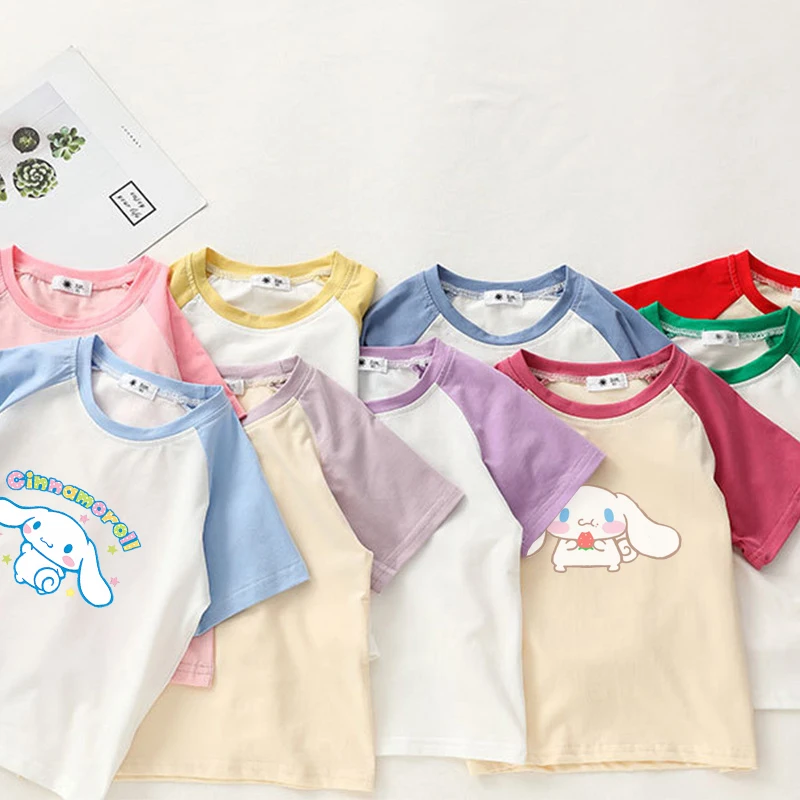 Anime Sanrio Cinnamoroll Children's Cartoon T-Shirt Summer Boys Girls Cotton Loose Casual Short-Sleeved Tops Children's Gift
Anime Sanrio Cinnamoroll Children's Cartoon T-Shirt Summer Boys Girls Cotton Loose Casual Short-Sleeved Tops Children's Gift