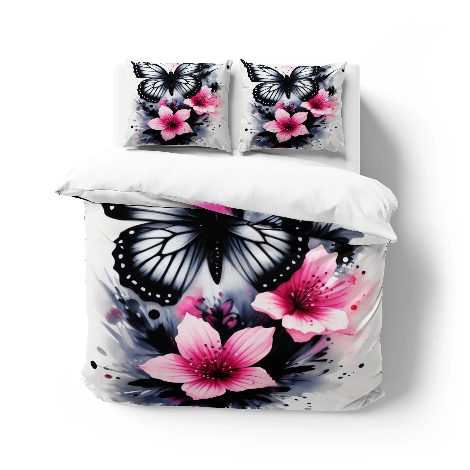 White and Black butterfly Bedding Set 3D Duvet Cover Home Textiles Single Twin Full King Size With Pillowcases Dropshipping
White and Black butterfly Bedding Set 3D Duvet Cover Home Textiles Single Twin Full King Size With Pillowcases Dropshipping