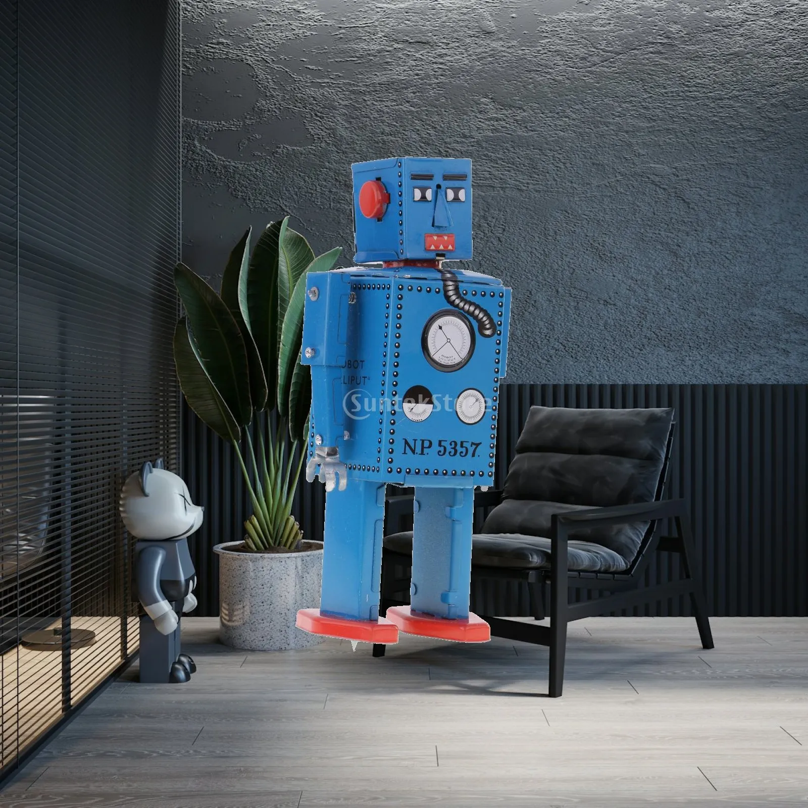 Wind Up Tin Robot Blue Handmade Collectible Toy Robot Smart Toy for Children's Birthday Gift
Wind Up Tin Robot Blue Handmade Collectible Toy Robot Smart Toy for Children's Birthday Gift