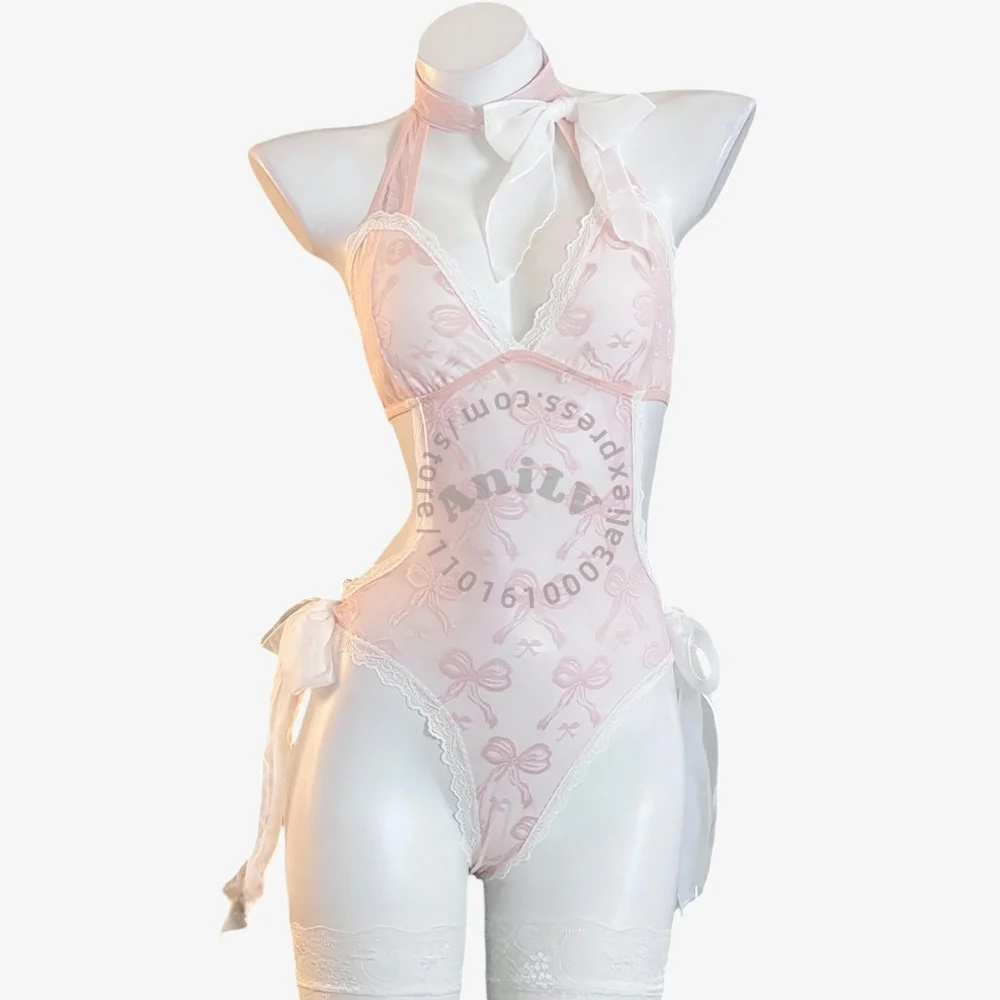 AniLV Beauty Bow Lace Bodysuit Sweet Sexy Lingerie Temptation Pajamas Erotic Outfits Cosplay Costume
AniLV Beauty Bow Lace Bodysuit Sweet Sexy Lingerie Temptation Pajamas Erotic Outfits Cosplay Costume