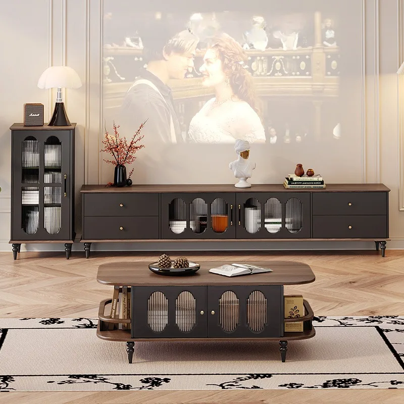 Medieval TV Cabinet Coffee Table Combination Home American Retro Black Storage Muebles Salon Living Room Scandinavia meubles tv
Medieval TV Cabinet Coffee Table Combination Home American Retro Black Storage Muebles Salon Living Room Scandinavia meubles tv