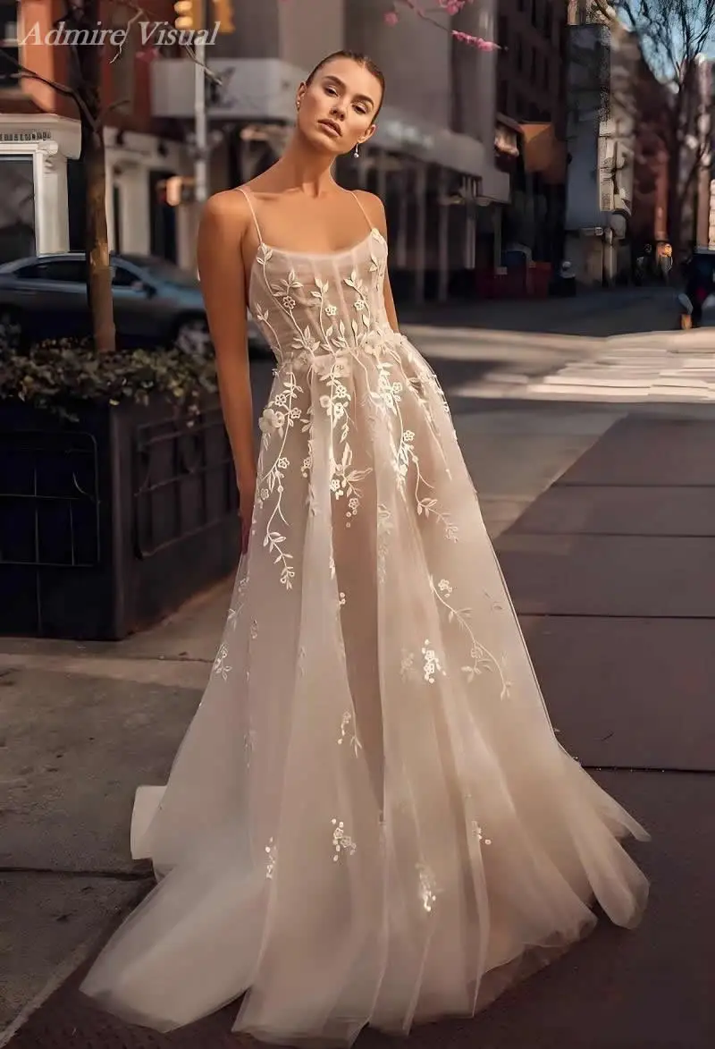 Wedding Dress A-Line Strapless With Spaghetti Strap Customized Plus Sizes With Lace Appliques Vestidos De Novias
Wedding Dress A-Line Strapless With Spaghetti Strap Customized Plus Sizes With Lace Appliques Vestidos De Novias