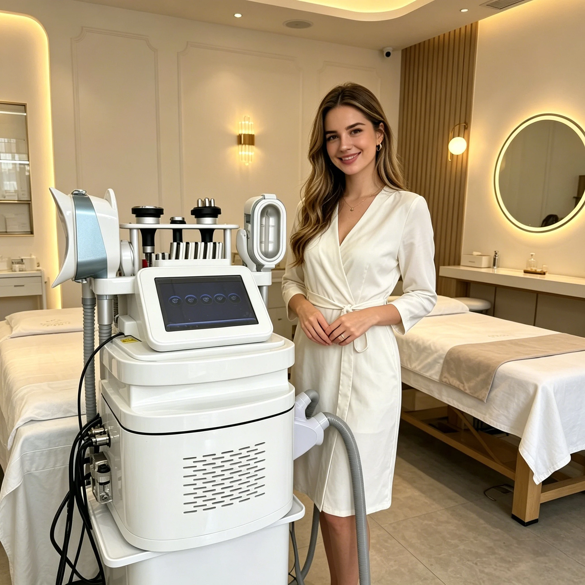 Portable 360 Cooling Sculpting Loss Weight Fat Freezing Cellulite Removal Vacuum Cavitation Machine
Portable 360 Cooling Sculpting Loss Weight Fat Freezing Cellulite Removal Vacuum Cavitation Machine