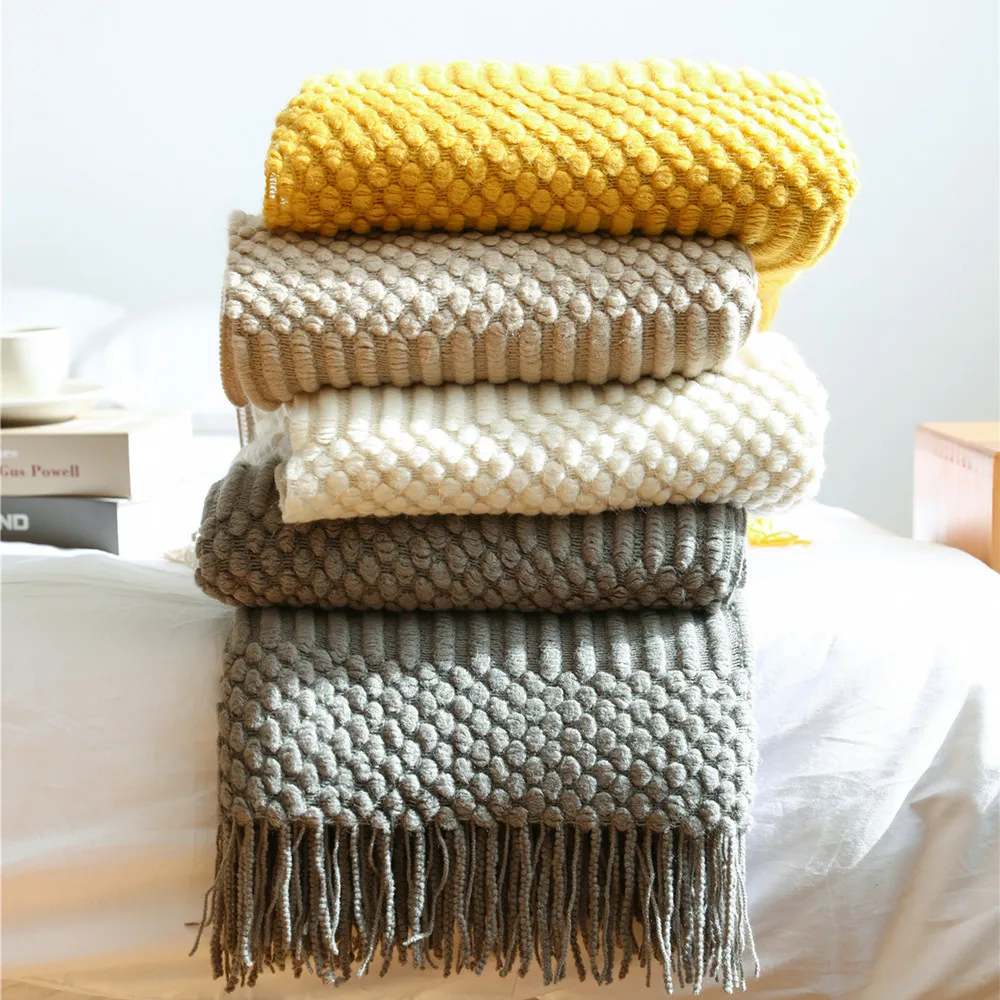 Nordic Solid Color Knitted Plaid Throw Blanket for Sofa Couch Bed Winter Decor Bedspread Coverlet Tassel Cozy Oversized Large XL
Nordic Solid Color Knitted Plaid Throw Blanket for Sofa Couch Bed Winter Decor Bedspread Coverlet Tassel Cozy Oversized Large XL