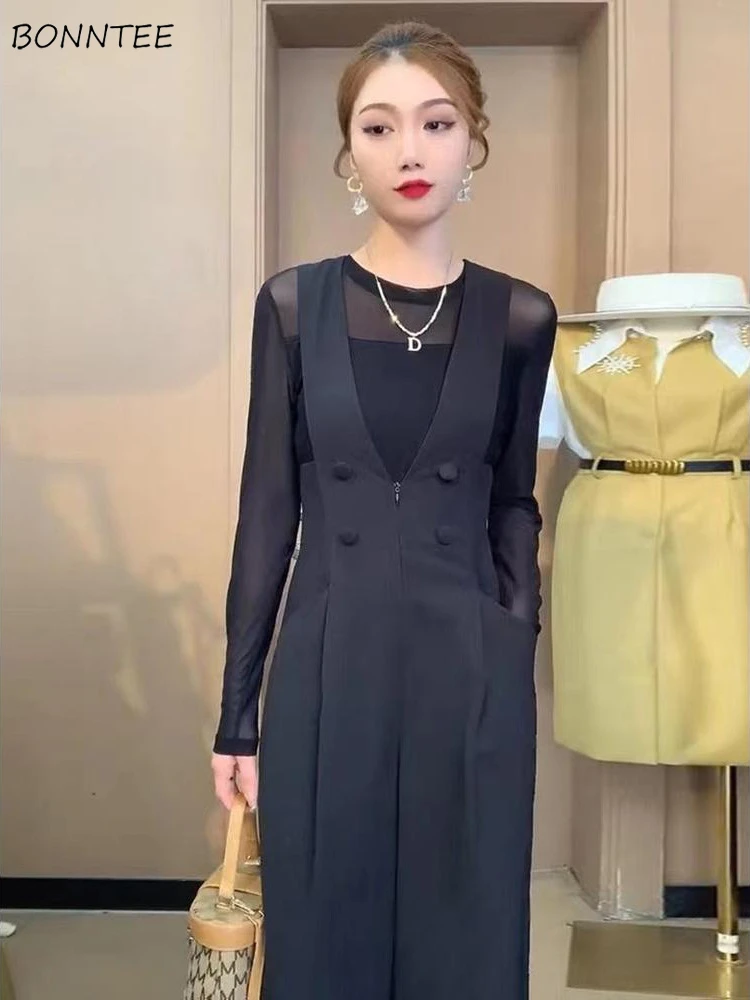 Jumpsuits Women Korean Fashion Casual Ins Office Lady All-match Trendy Ulzzang Vintage Basic Simple Spring Ankle-length Mujer
Jumpsuits Women Korean Fashion Casual Ins Office Lady All-match Trendy Ulzzang Vintage Basic Simple Spring Ankle-length Mujer