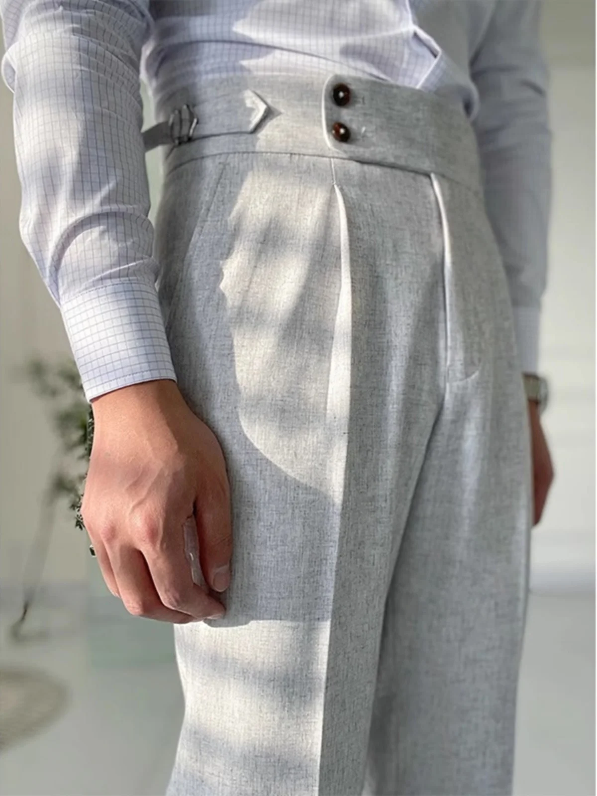 Naples High Waist ey Straight Leg Pants Breathable Italian Sle Casual Trousers Faionable Busin Gentlemen Long Pants
Naples High Waist ey Straight Leg Pants Breathable Italian Sle Casual Trousers Faionable Busin Gentlemen Long Pants