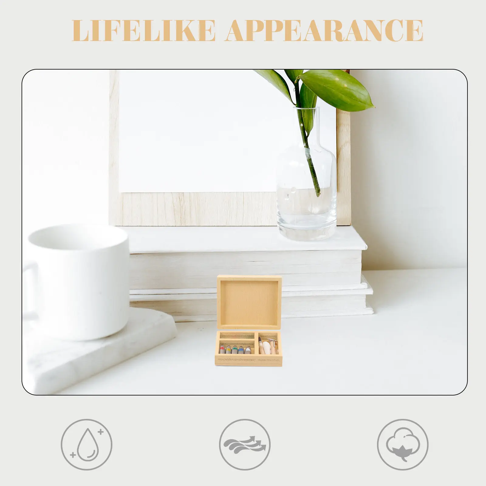 1Set Miniature Wooden Paint Box Authentic Dollhouse Accessory DIY Craft Decoration Art Supply Miniature Painting Box Model
1Set Miniature Wooden Paint Box Authentic Dollhouse Accessory DIY Craft Decoration Art Supply Miniature Painting Box Model