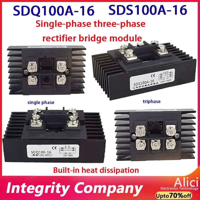 100A 1600V SDS100A-1600V SDQ100A-1600V Однофазный трехфазный выпрямительный мост с радиатором MDS MDQ100A Набор из 1600V SDQ100A
100A 1600V SDS100A-1600V SDQ100A-1600V Однофазный трехфазный выпрямительный мост с радиатором MDS MDQ100A Набор из 1600V SDQ100A