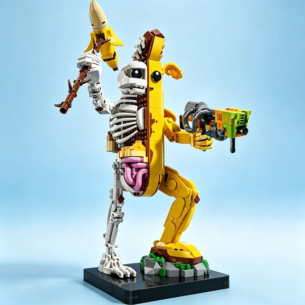 1414PCS Creative Banana Man Building Blocks Set, MOC Fruit Figure Model Room Decoration Christmas Birthday Gift for Friend Adult
1414PCS Creative Banana Man Building Blocks Set, MOC Fruit Figure Model Room Decoration Christmas Birthday Gift for Friend Adult