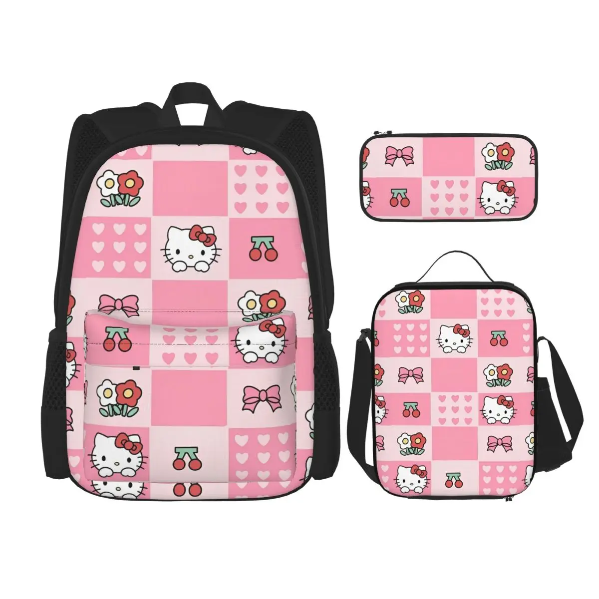 Рюкзак Hello Kitty 3 шт./компл. для подростков Kawaii, мультяшный рюкзак для ноутбука, компьютера, сумка для обеда, пенал
Рюкзак Hello Kitty 3 шт./компл. для подростков Kawaii, мультяшный рюкзак для ноутбука, компьютера, сумка для обеда, пенал