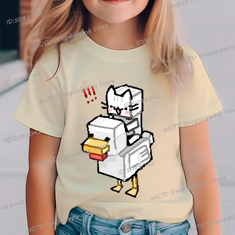 Cute Chicken Jockey Print Kids T-Shirt Summer Boys Girls Short Sleeve Cartoon Y2K Tops Anime Game Figure Children's Clothing
Cute Chicken Jockey Print Kids T-Shirt Summer Boys Girls Short Sleeve Cartoon Y2K Tops Anime Game Figure Children's Clothing