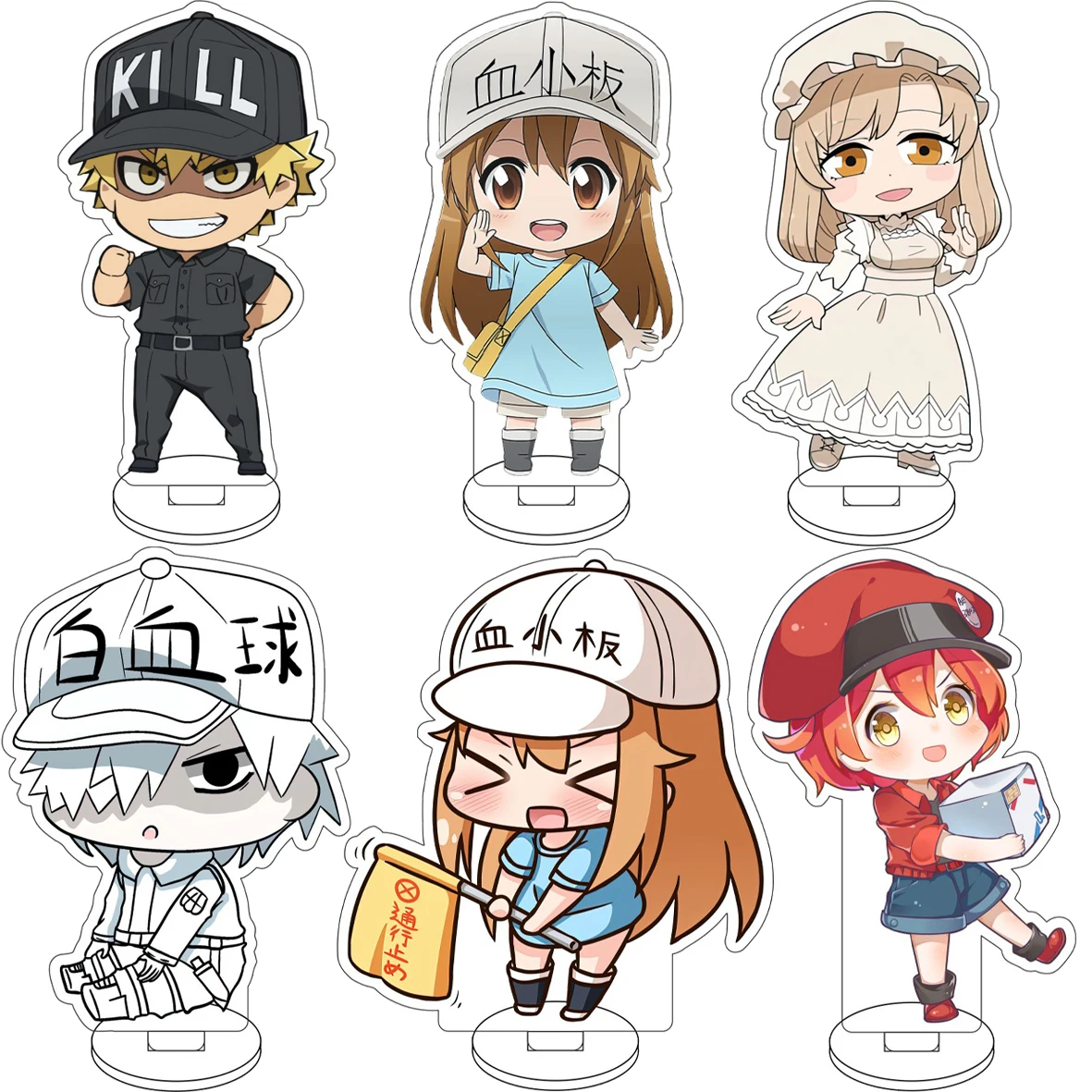 10CM Anime Cells at Work! Cos Kesshoban Red Blood Cell White Blood Cell Killer T Cell Figure Acrylic Stand Cute Ornaments Gifts
10CM Anime Cells at Work! Cos Kesshoban Red Blood Cell White Blood Cell Killer T Cell Figure Acrylic Stand Cute Ornaments Gifts