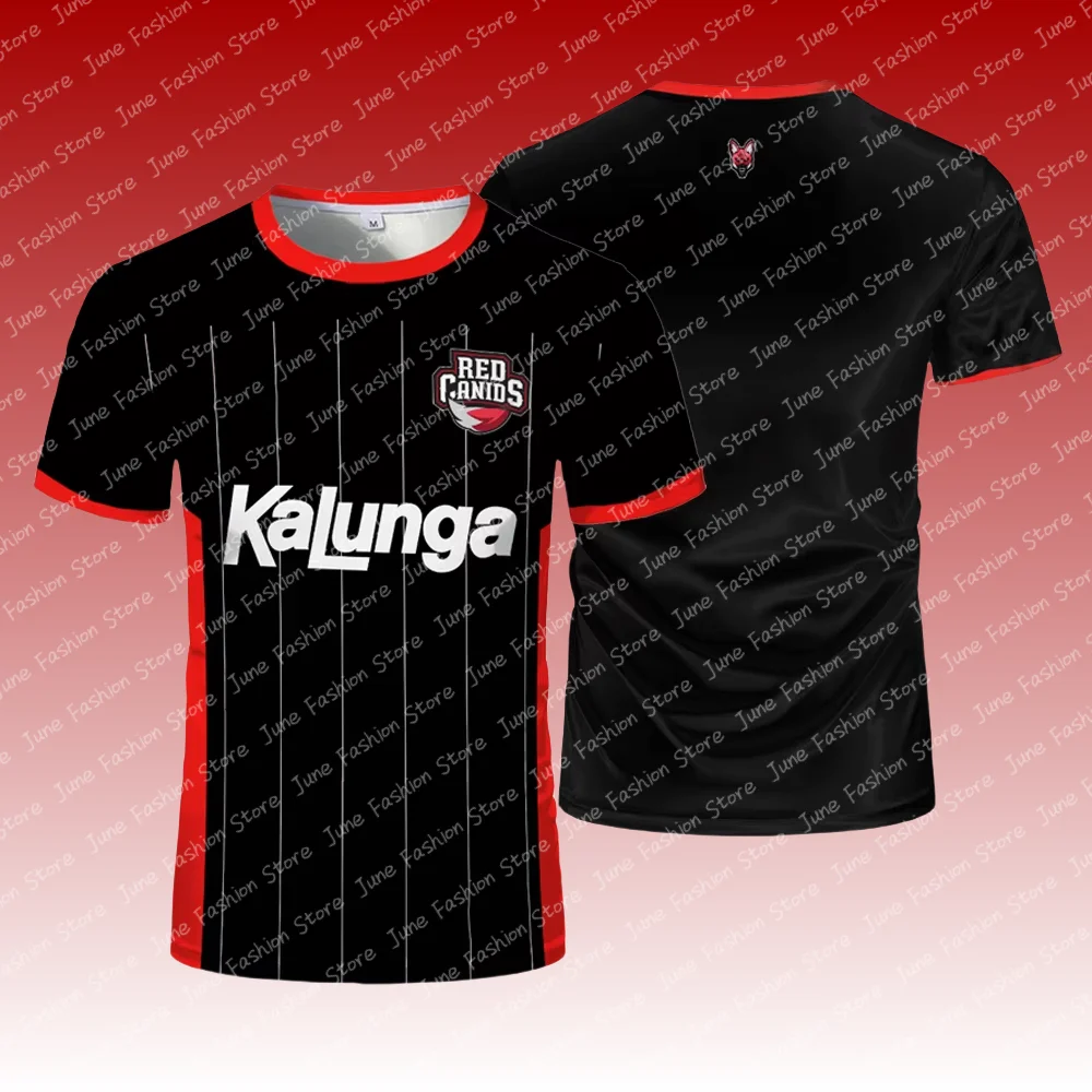 Summer New ESports Red Canids Team Uniform T-shirt Kalunga LOL Games Contest Jersey For Men Motorcycle Shirts Team Uniform
Summer New ESports Red Canids Team Uniform T-shirt Kalunga LOL Games Contest Jersey For Men Motorcycle Shirts Team Uniform