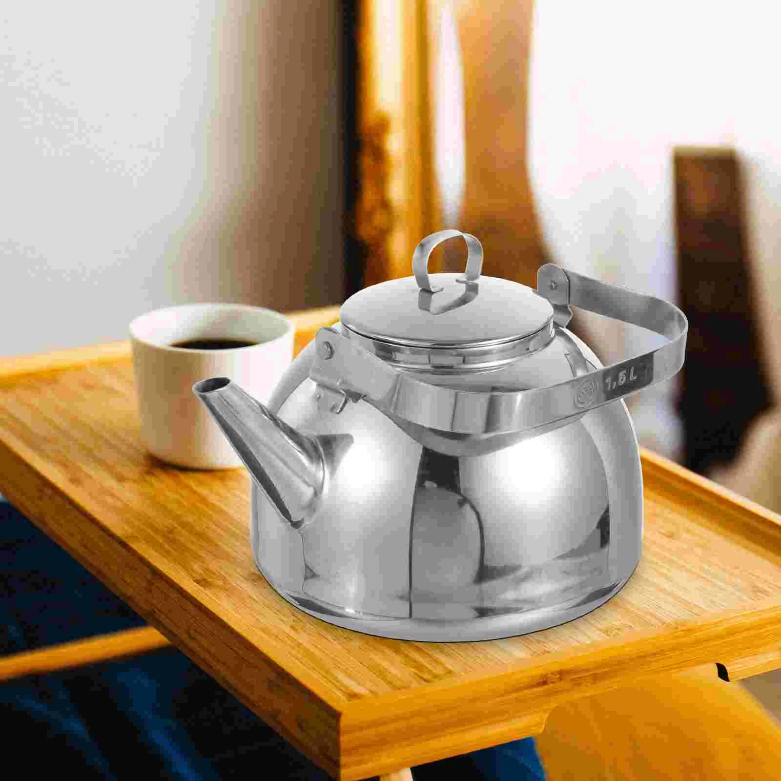 Stainless Steel Flat Bottom Kettle Teapot Coffee Pod Maker Wear Resistant Water Kettle Stovetop Kitchen Supplies Daily Use
Stainless Steel Flat Bottom Kettle Teapot Coffee Pod Maker Wear Resistant Water Kettle Stovetop Kitchen Supplies Daily Use