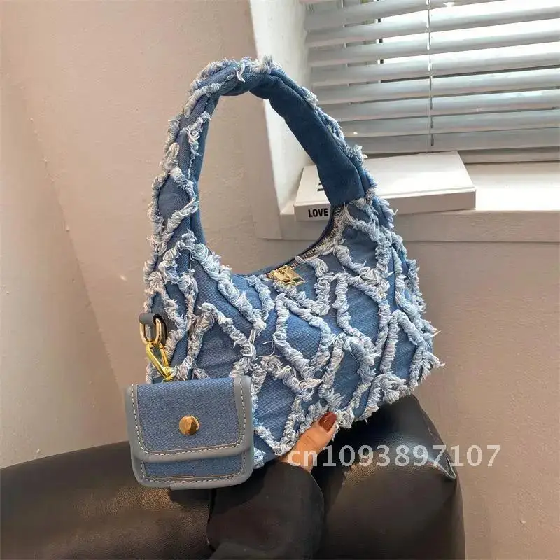 Small Denim Shoulder Bags for Women Luxury Designer Handbag and Clutch Purse High Bag 2022 New Quality Female Casual Tote Armpit
Small Denim Shoulder Bags for Women Luxury Designer Handbag and Clutch Purse High Bag 2022 New Quality Female Casual Tote Armpit