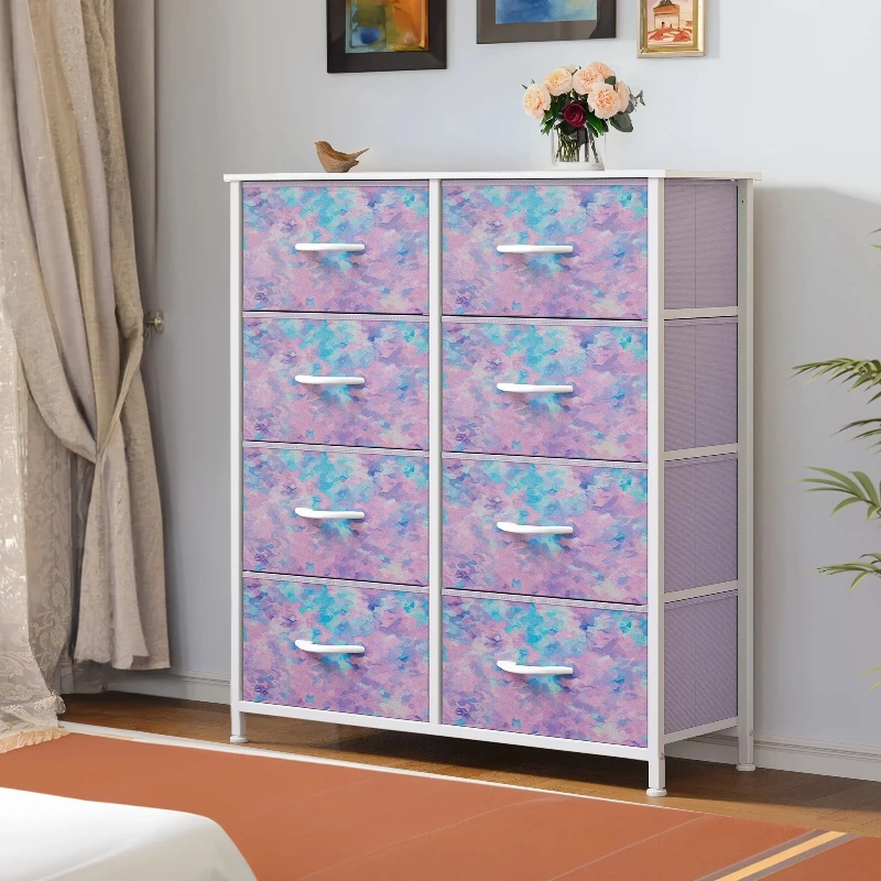 8-Drawer Fabric Dresser, Storage Organizer for Bedroom, Closet, Living Room, Tie-Dye Purple
8-Drawer Fabric Dresser, Storage Organizer for Bedroom, Closet, Living Room, Tie-Dye Purple