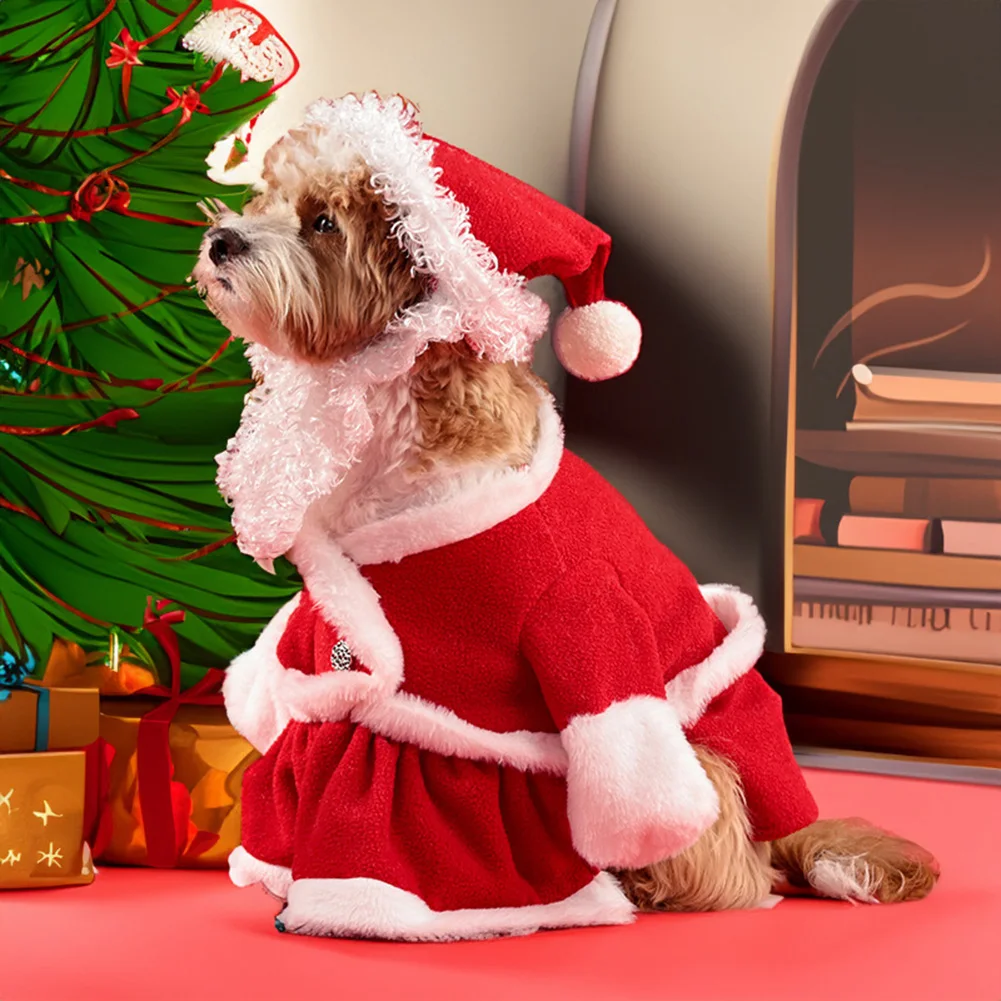 Dog Christmas Dress Costume Pet Santa Claus Clothes Velvet Dresses And Santa Hat Fabric Dog Costume Suit Puppy
Dog Christmas Dress Costume Pet Santa Claus Clothes Velvet Dresses And Santa Hat Fabric Dog Costume Suit Puppy