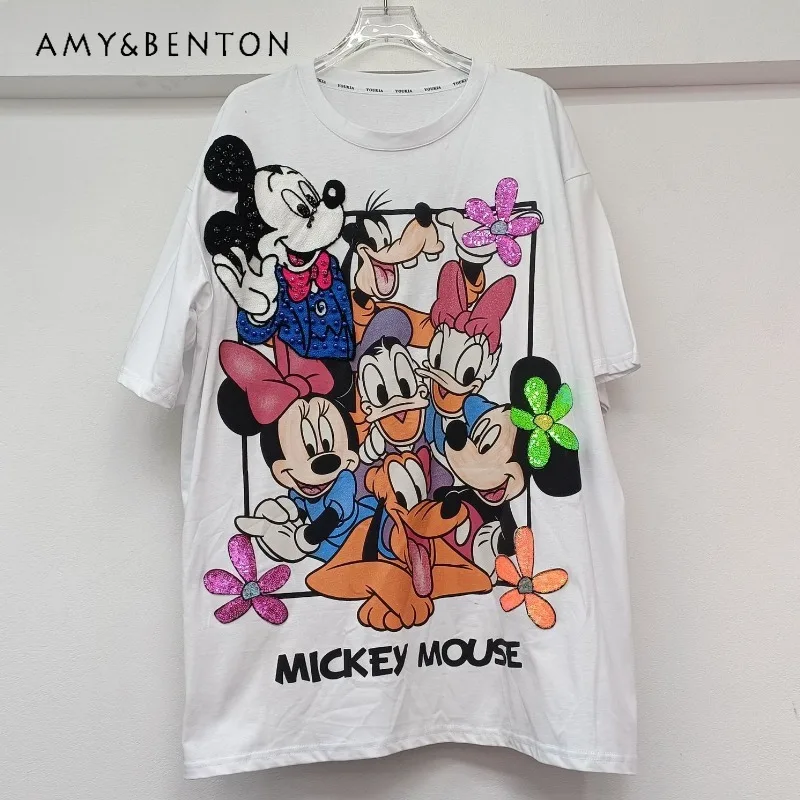 Korean Style Fashion Trend American Casual Cartoon Short-sleeved Y2k T-shirt 2025 Spring New Loose And Thin O-neck Top Pullovers
Korean Style Fashion Trend American Casual Cartoon Short-sleeved Y2k T-shirt 2025 Spring New Loose And Thin O-neck Top Pullovers