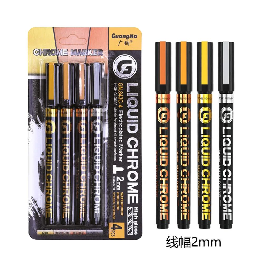 Набор из 4 цветов, 2,0 мм, водостойкий маркер для рисования, перманентный универсальный позолоченный рисунок, рафинирование, серебро, медь, розовое золото, сделай сам
Набор из 4 цветов, 2,0 мм, водостойкий маркер для рисования, перманентный универсальный позолоченный рисунок, рафинирование, серебро, медь, розовое золото, сделай сам