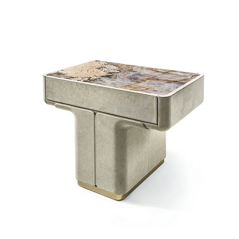 Italian light luxury bedside table, bedroom home, creative leather marble locker
Italian light luxury bedside table, bedroom home, creative leather marble locker