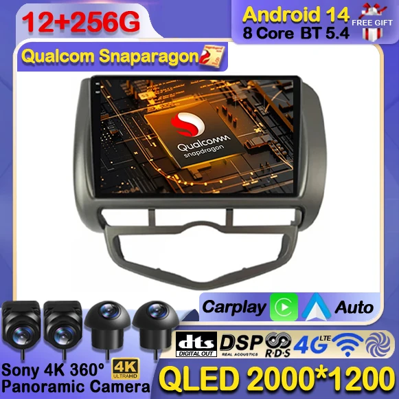 Android 14 Car Radio For Honda Jazz City 2002 - 2007 Multimedia Stereo Video Player GPS NAVI 4G LTE 5G WIFI Carplay Auto QLED BT
Android 14 Car Radio For Honda Jazz City 2002 - 2007 Multimedia Stereo Video Player GPS NAVI 4G LTE 5G WIFI Carplay Auto QLED BT