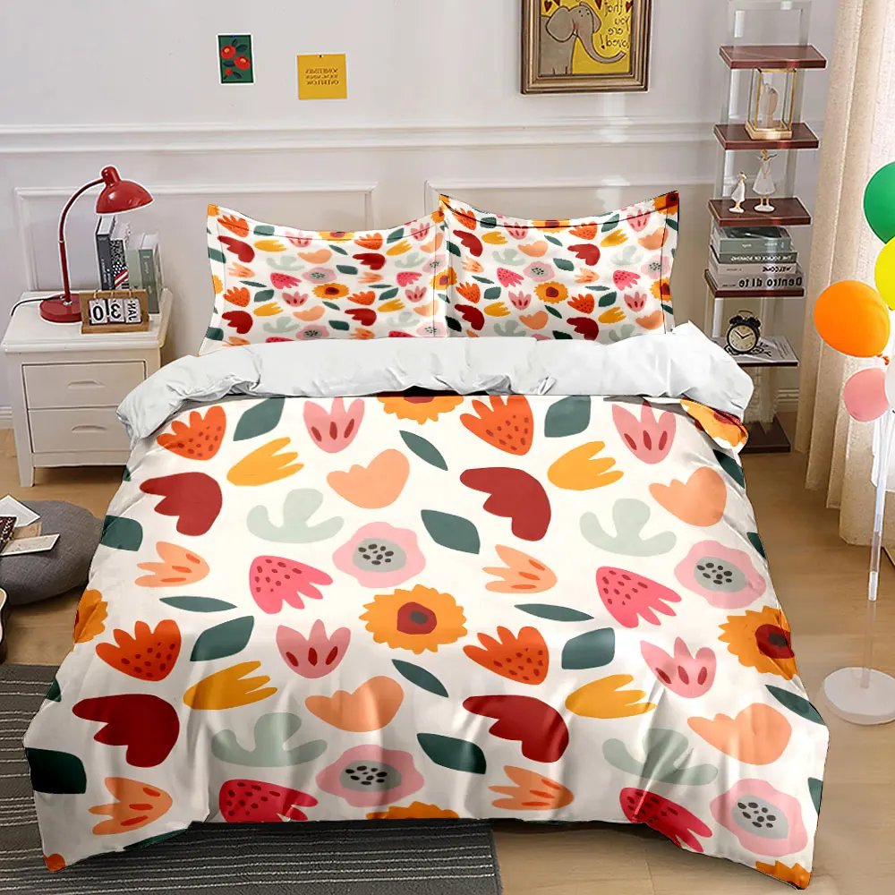 Minimalist floral and leaf pattern Print Soft Comfortable Duvet Cover Bedding Set Included 1*Duvet Cover 2*Pillowcases
Minimalist floral and leaf pattern Print Soft Comfortable Duvet Cover Bedding Set Included 1*Duvet Cover 2*Pillowcases