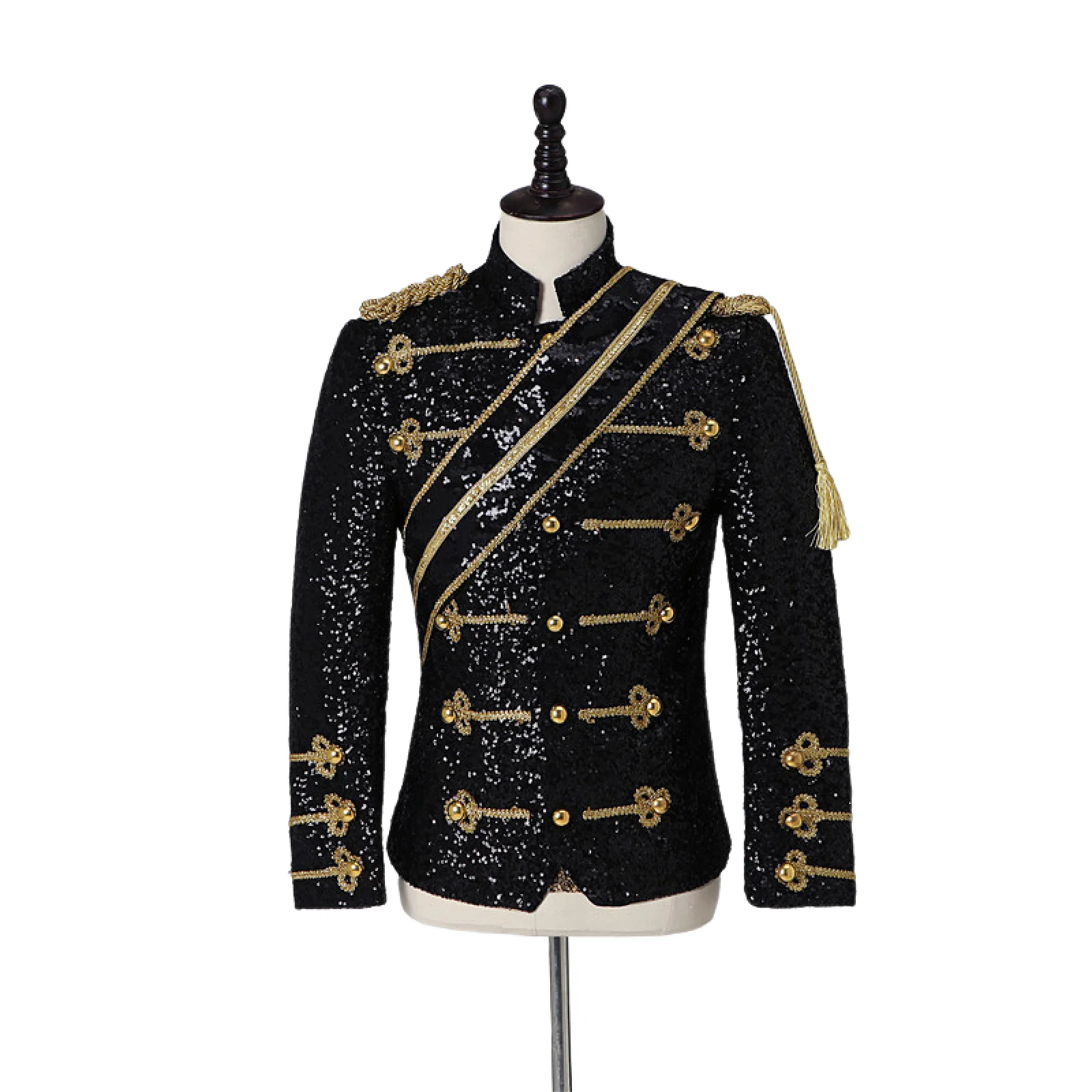 Plus Size Men's Sequin Performance Jacket, Stand Collar Coat for Party Banquet Band Rock Singer Host
Plus Size Men's Sequin Performance Jacket, Stand Collar Coat for Party Banquet Band Rock Singer Host
