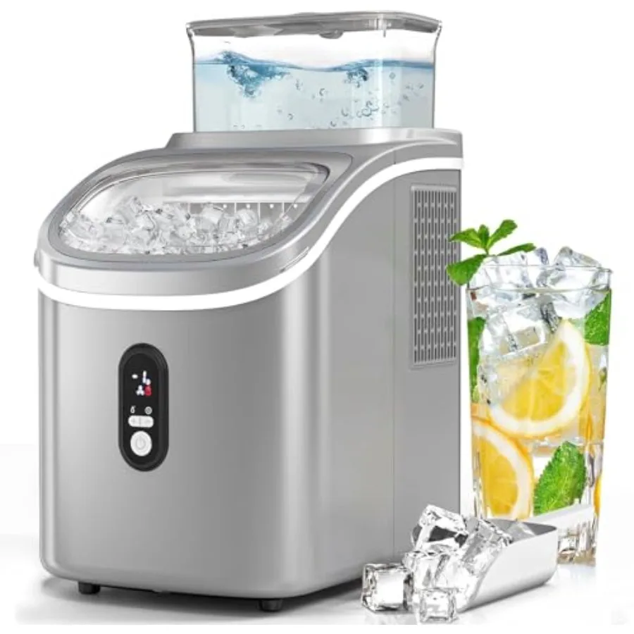 Countertop ice cube maker for home/kitchen/camping/RV: stainless steel, silver, 16 pcs/5 mins, 34 lbs/day, external water tank,
Countertop ice cube maker for home/kitchen/camping/RV: stainless steel, silver, 16 pcs/5 mins, 34 lbs/day, external water tank,