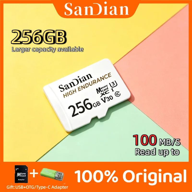Memory Card Original 128GB 256GB V30 C10 High Endurance Micro TF SD For Dash Camera Home Security Surveillance 24/7 Operation
Memory Card Original 128GB 256GB V30 C10 High Endurance Micro TF SD For Dash Camera Home Security Surveillance 24/7 Operation