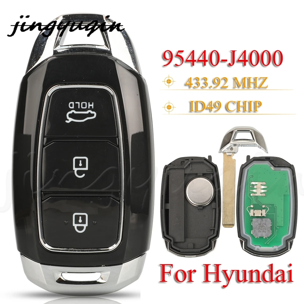 jingyuqin 95440-J4000 3Buttons Smart Remote Control Car Key Fob 433MHZ ID49 Chip For Hyundai Elantra Keyless Go
jingyuqin 95440-J4000 3Buttons Smart Remote Control Car Key Fob 433MHZ ID49 Chip For Hyundai Elantra Keyless Go