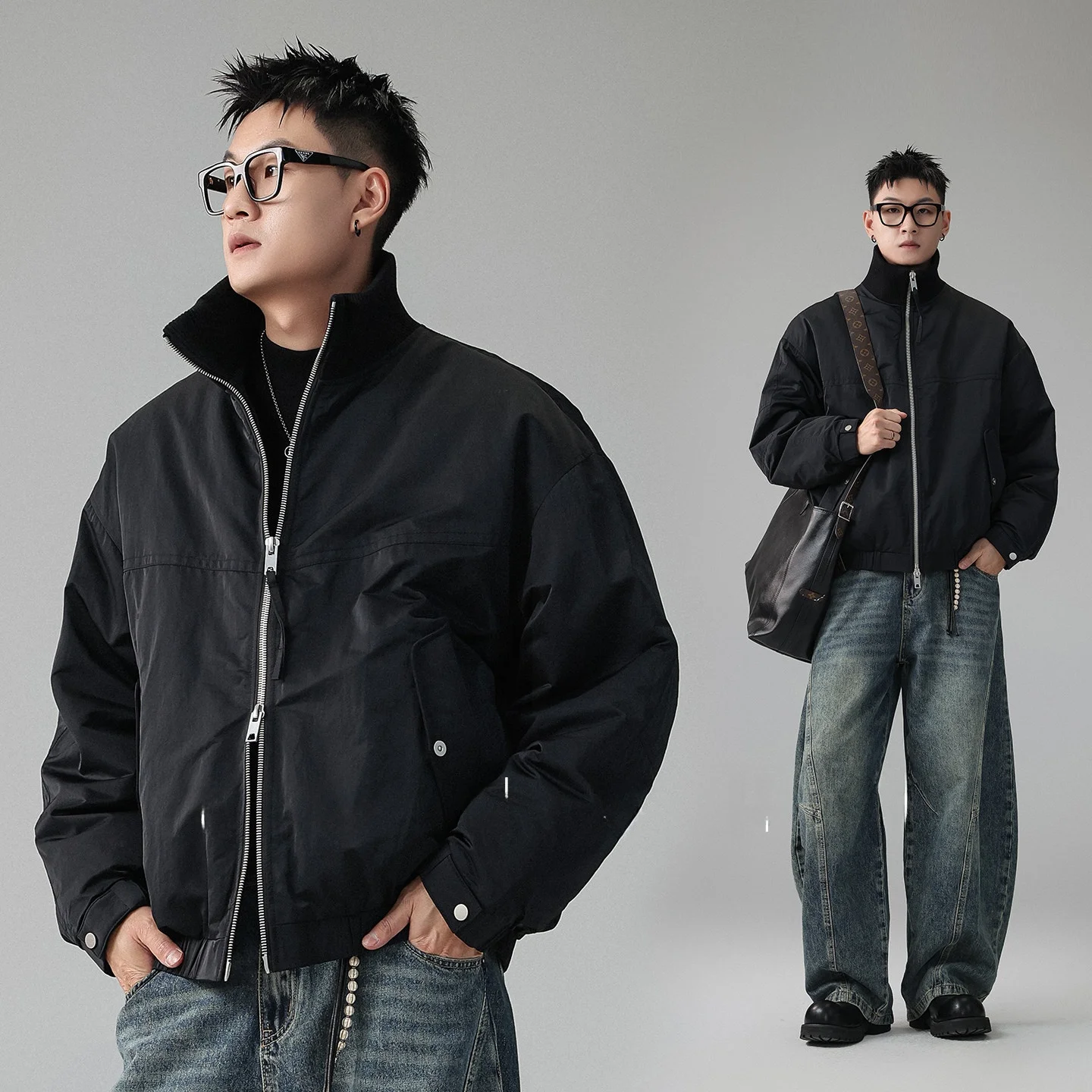 Men's 90 White Duck down Jacket Double Zipper Stand Collar Workwear Fashionable Winter Coat Casual Style Thickened Polyester ...
Men's 90 White Duck down Jacket Double Zipper Stand Collar Workwear Fashionable Winter Coat Casual Style Thickened Polyester ...