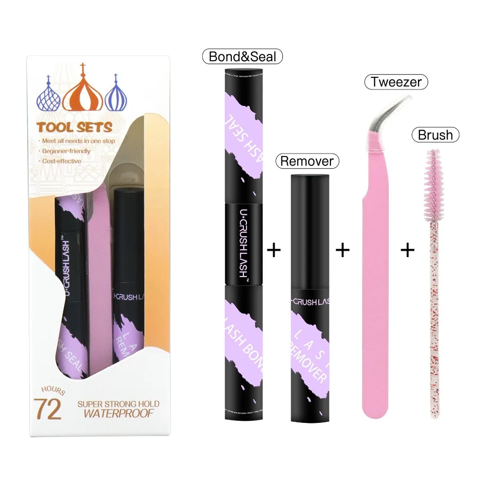 Waterproof Eyelash Extension Glue With Tweezers Non-Irritating Lash Clusters Kit With Brush With Remover Long-Lasting Adhesive
Waterproof Eyelash Extension Glue With Tweezers Non-Irritating Lash Clusters Kit With Brush With Remover Long-Lasting Adhesive