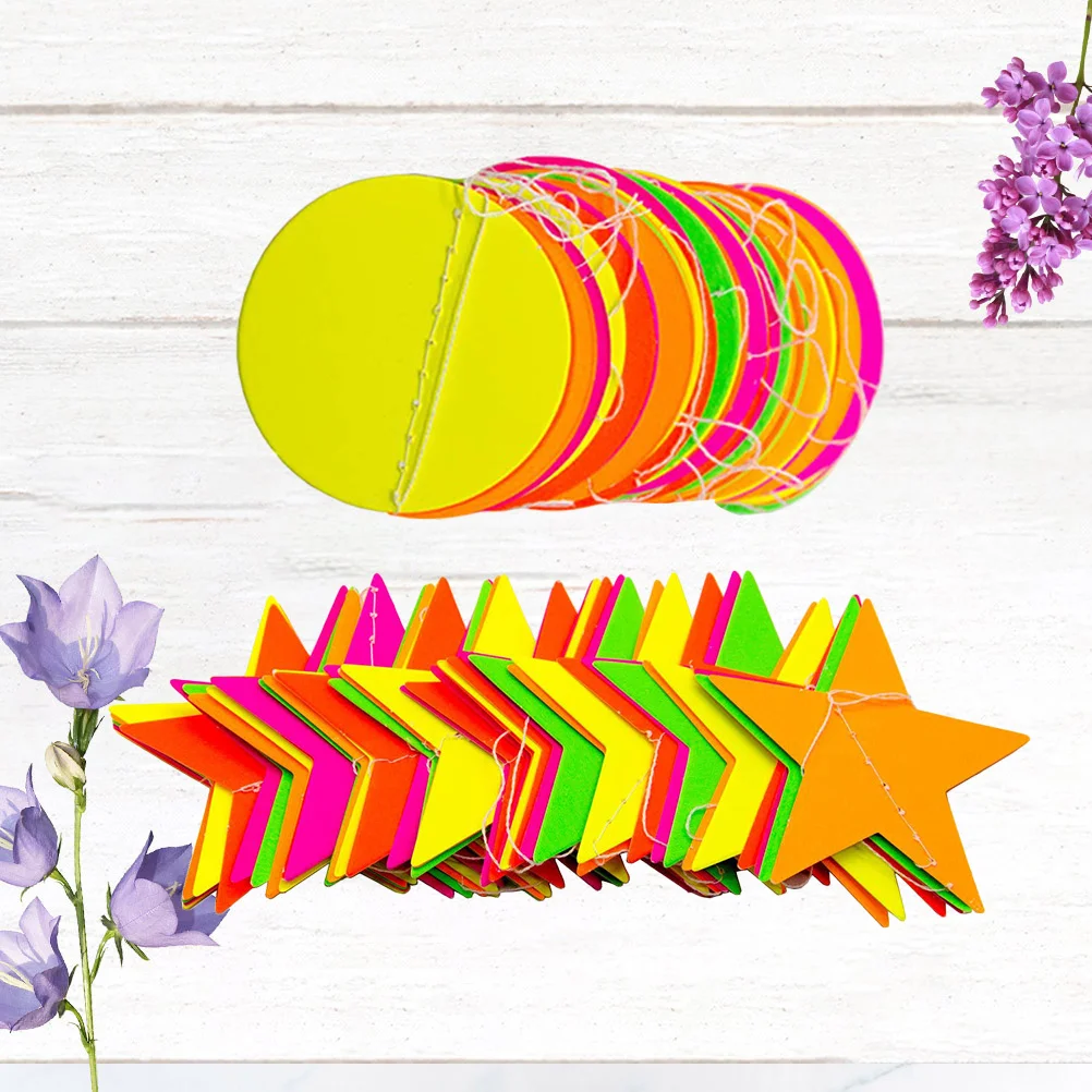 2Pcs Fluorescent Paper Birthday Hanging Decorations Premium Quality Creative Five-Pointed Star and Round Styles Practical
2Pcs Fluorescent Paper Birthday Hanging Decorations Premium Quality Creative Five-Pointed Star and Round Styles Practical