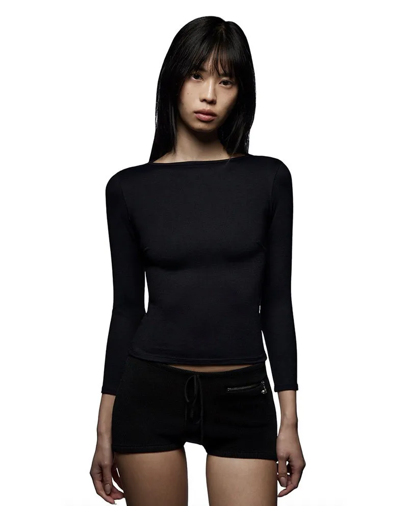 Tank Black Round-Neck Three-Quarter Sleeve Short Base Shirt, High Elasticity Slim Fit Long-Sleeve T-Shirt, Tight-Fitting High Elasticity Long Slim Waist-Cinching Base Shirt
Tank Black Round-Neck Three-Quarter Sleeve Short Base Shirt, High Elasticity Slim Fit Long-Sleeve T-Shirt, Tight-Fitting High Elasticity Long Slim Waist-Cinching Base Shirt
