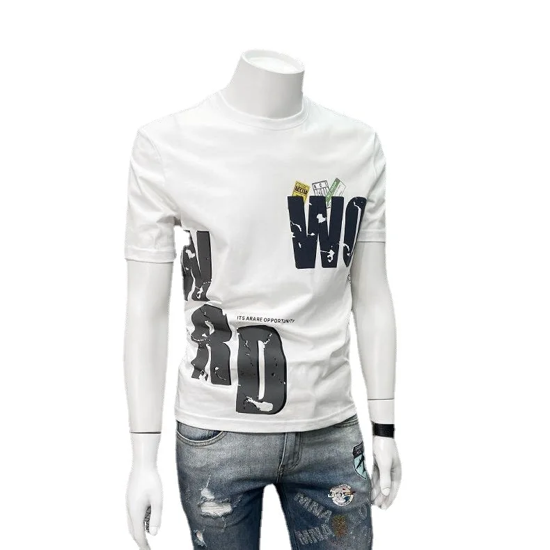 Men's round Neck Short Sleeve T-Shirt Letter Print Casual Fashion Cotton Top Quality New Style Inner Wear Summer Trend Brand
Men's round Neck Short Sleeve T-Shirt Letter Print Casual Fashion Cotton Top Quality New Style Inner Wear Summer Trend Brand