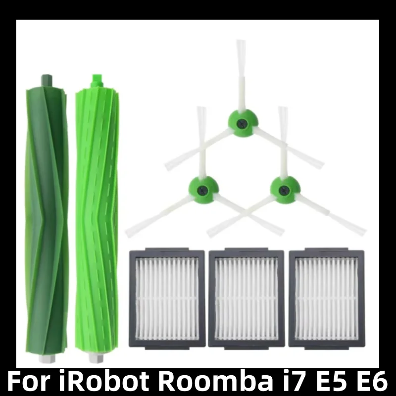 Hepa Filter + Side Brush + Brush Roll for iRobot Roomba i7 E5 E6 Series Robot Vacuum Cleaner Replacement Spare Parts
Hepa Filter + Side Brush + Brush Roll for iRobot Roomba i7 E5 E6 Series Robot Vacuum Cleaner Replacement Spare Parts