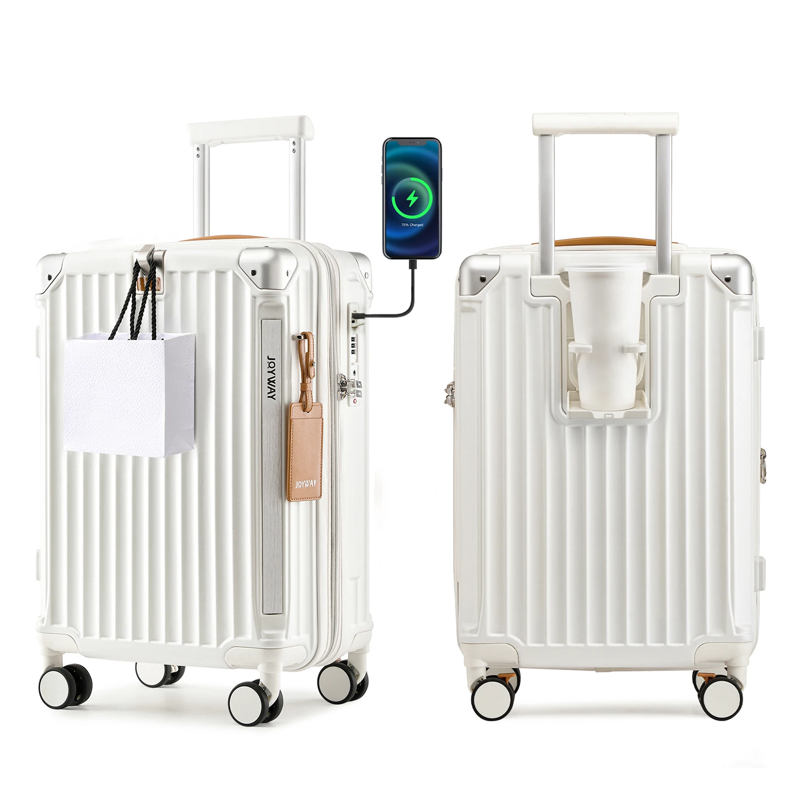 Joyway 20 inch Single Luggage Suitcase, Expandable Lightweight Durable, with Cup Holder, TSA Lock, Spinner Wheels
Joyway 20 inch Single Luggage Suitcase, Expandable Lightweight Durable, with Cup Holder, TSA Lock, Spinner Wheels