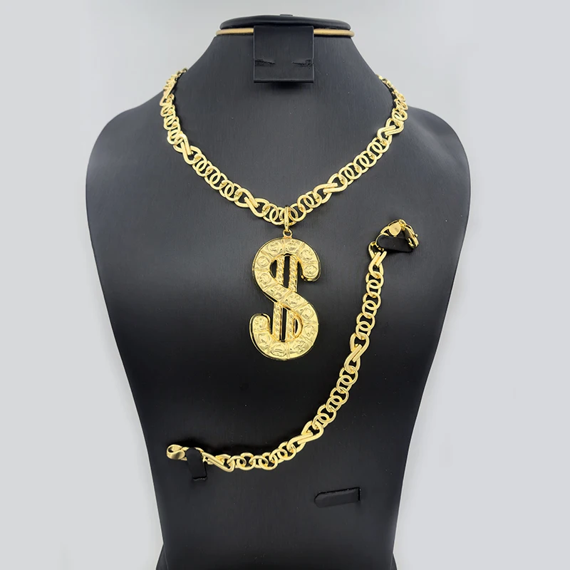 Dubai Necklace Bracelet Nigerian Jewelry Sets Gold Plated With Pendant Gift Trendy Party Engagement
Dubai Necklace Bracelet Nigerian Jewelry Sets Gold Plated With Pendant Gift Trendy Party Engagement