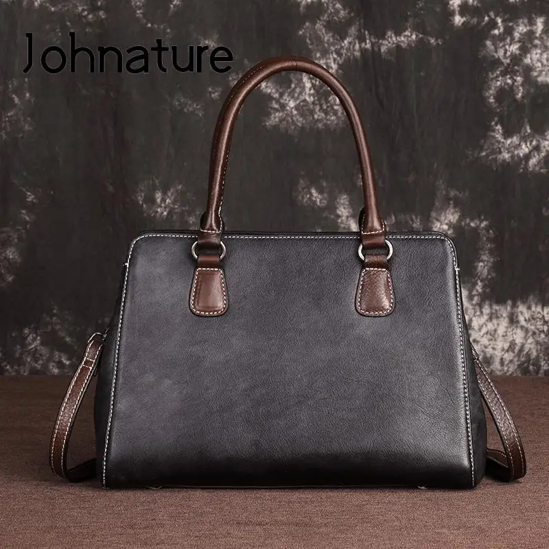 Johnature 2024 New Retro Handbag Genuine Leather Women Bag Solid Color Large Capacity Simple Natural Cowhide Shoulder Bags
Johnature 2024 New Retro Handbag Genuine Leather Women Bag Solid Color Large Capacity Simple Natural Cowhide Shoulder Bags