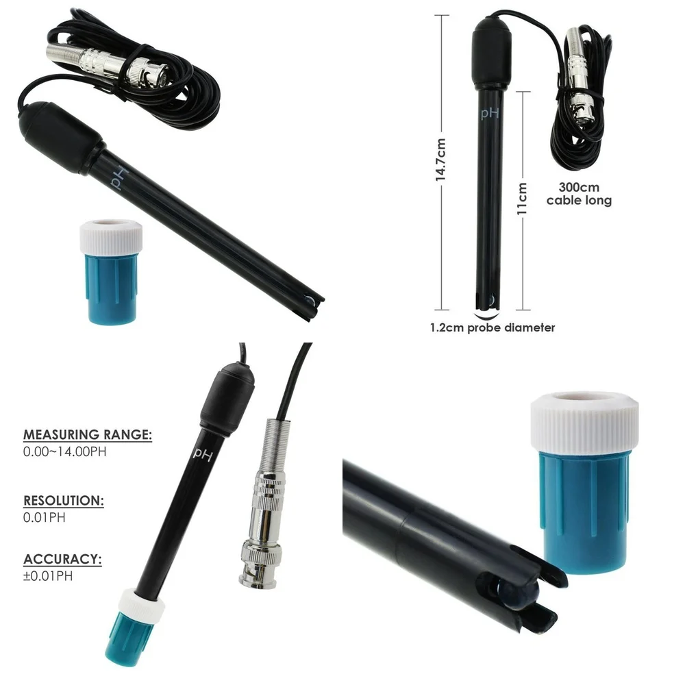 PH Meter for Water Quality Testing Lab pH Electrode with BNC Connector for pH Meters and Analyzers
PH Meter for Water Quality Testing Lab pH Electrode with BNC Connector for pH Meters and Analyzers