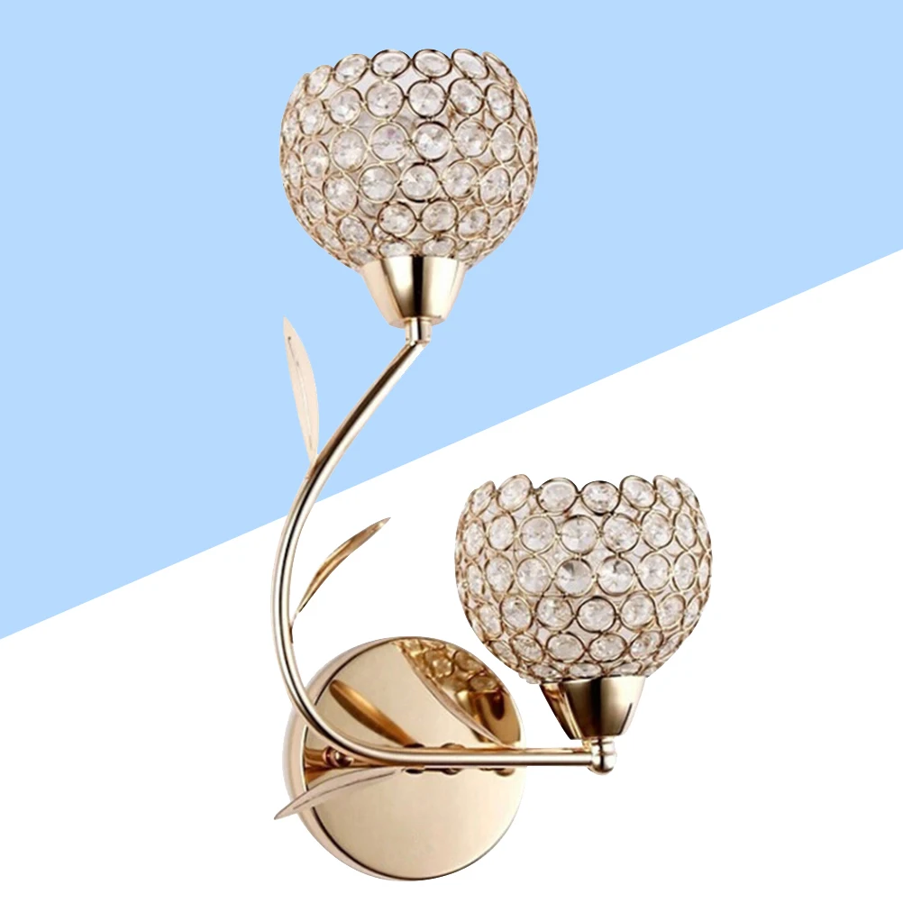 Double Flower Shape Golden Crystal Wall Lamp Indoor Metal Glass LED Decorative Light for Living Room Bedroom Hallway Restaurant
Double Flower Shape Golden Crystal Wall Lamp Indoor Metal Glass LED Decorative Light for Living Room Bedroom Hallway Restaurant