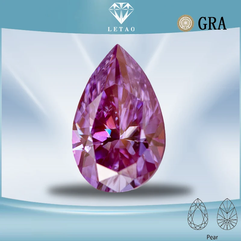 Moissanite Stone Sakura Pink Color Pear Cut Lab Created Diamond DIY Woman Jewelry Making Materials with GRA Certificate
Moissanite Stone Sakura Pink Color Pear Cut Lab Created Diamond DIY Woman Jewelry Making Materials with GRA Certificate