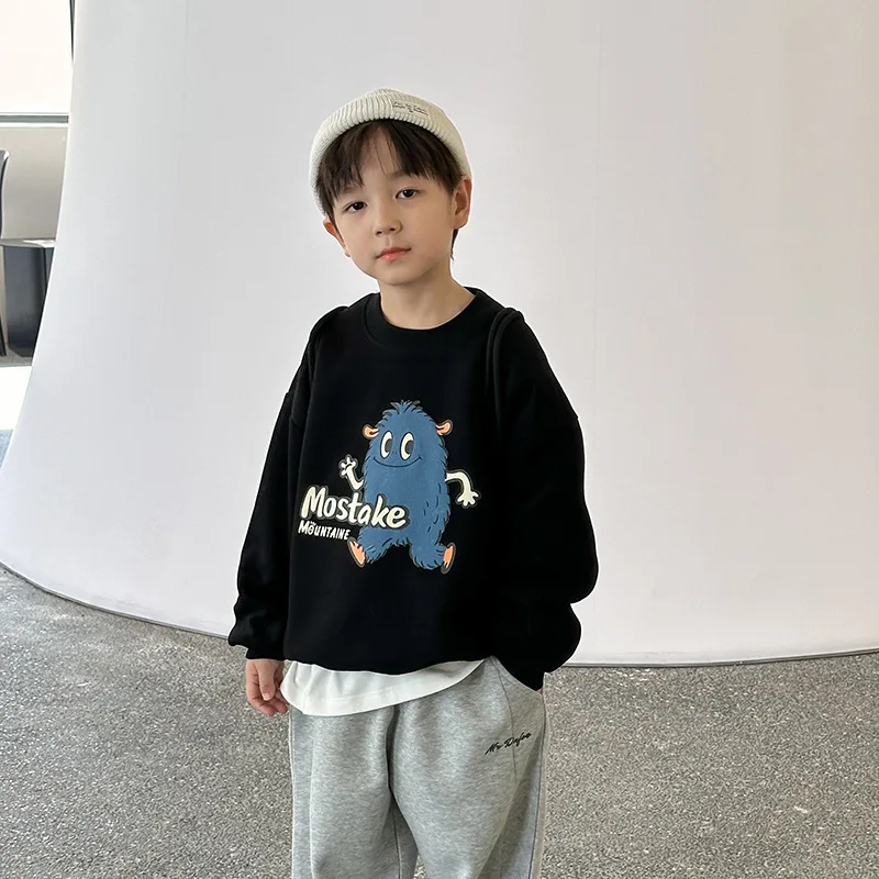 Children's top Autumn cotton pullover for boys and girls CuHK children cartoon loose hoodie
Children's top Autumn cotton pullover for boys and girls CuHK children cartoon loose hoodie