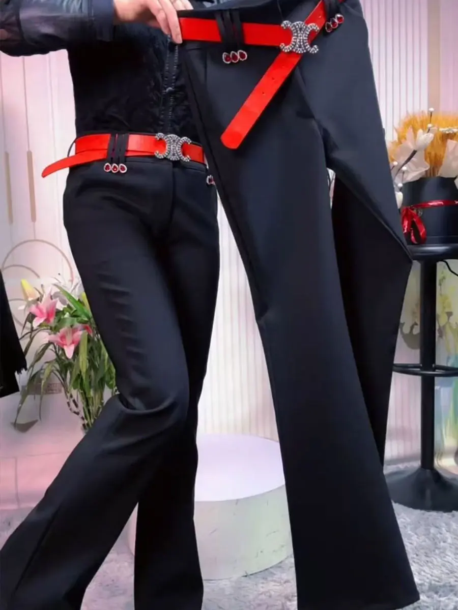 High Waist Flared Pants Women's plus Size Bla Casual Trousers Spring 2026 Slimming Elastic Wide Leg Pants 96cm Long
High Waist Flared Pants Women's plus Size Bla Casual Trousers Spring 2026 Slimming Elastic Wide Leg Pants 96cm Long