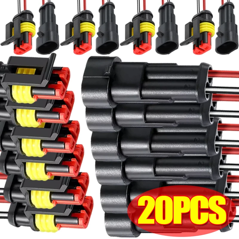 Waterproof Automotive Motorcycle Scooter and Marine Plugs with 2-Pin Male/Female Connectors and Wired Cables Accessories
Waterproof Automotive Motorcycle Scooter and Marine Plugs with 2-Pin Male/Female Connectors and Wired Cables Accessories