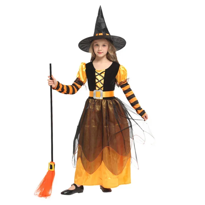 Костюм ведьмы на Хэллоуин для детей, наряд ведьмы для косплея для девочек, костюмы на Хэллоуин, вечерние костюмы для ролевых игр 
Костюм ведьмы на Хэллоуин для детей, наряд ведьмы для косплея для девочек, костюмы на Хэллоуин, вечерние костюмы для ролевых игр